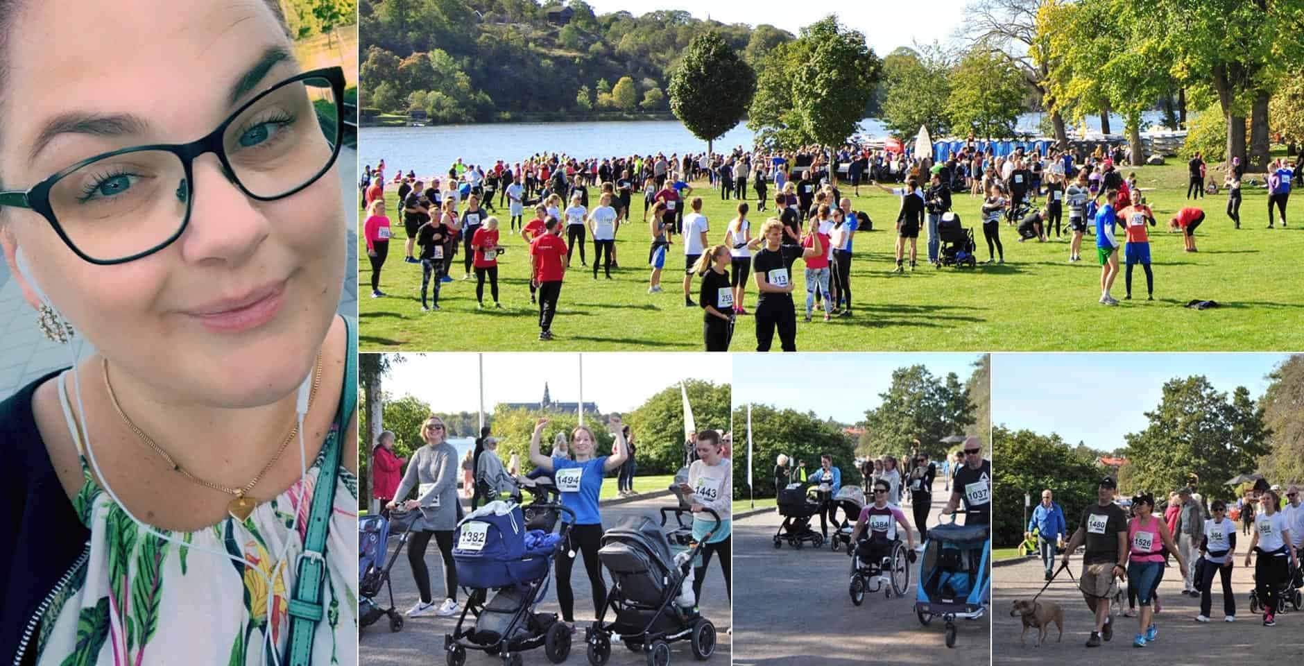 Separata bilder på deltagare i Mental Health Run 2020.