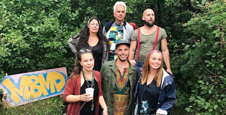 Porträtt av Ola Westergren och sin familj.