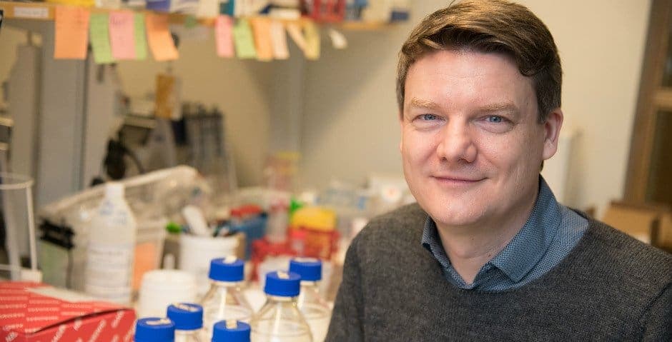 Porträtt av Christian Göritz, docent på Karolinska Institutet.